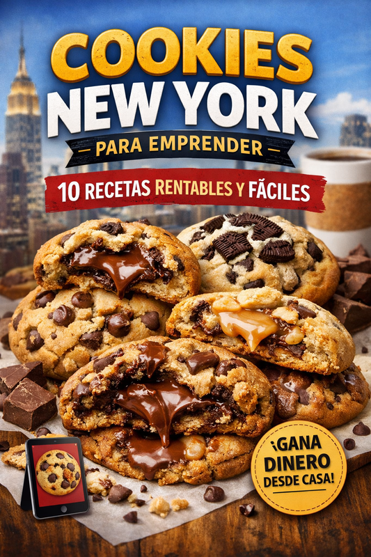 Cookies New York para Emprender: 10 Recetas Rentables y Fáciles